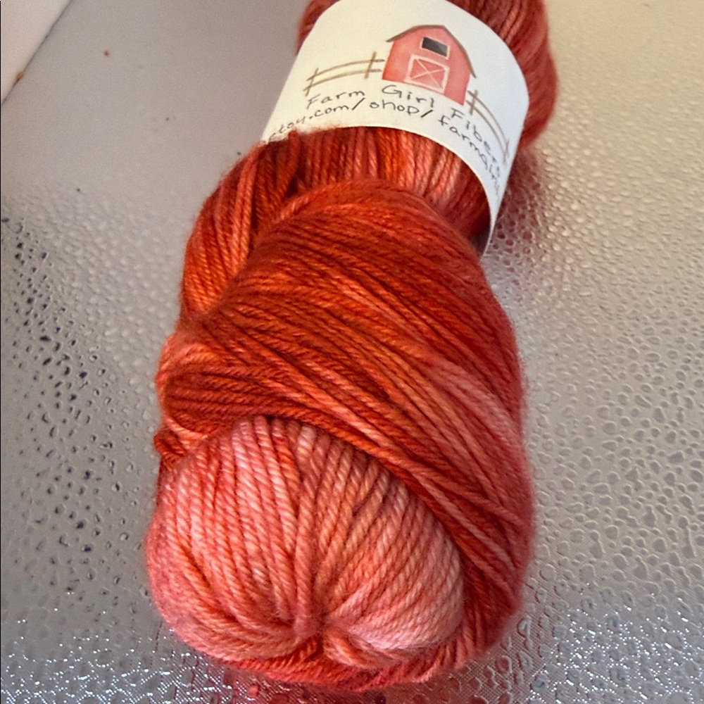 Hand-Dyed Yarn in Burnt Orange